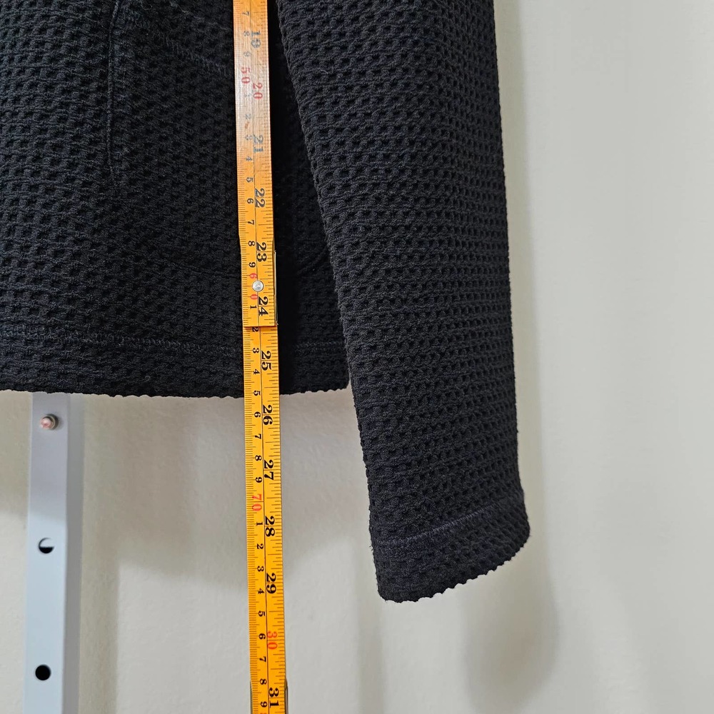 EILEEN FISHER Women's Textured Waffle Knit Black Button Blazer sz M - Picture 7 of 8